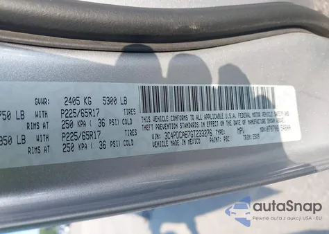 2016 Dodge Journey Se from USA, damaged, VIN 3C4PDCAB7GT233276